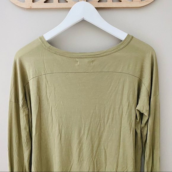 Madewell Long Sleeve Pullover Top Green Sz Small - Picture 9 of 9